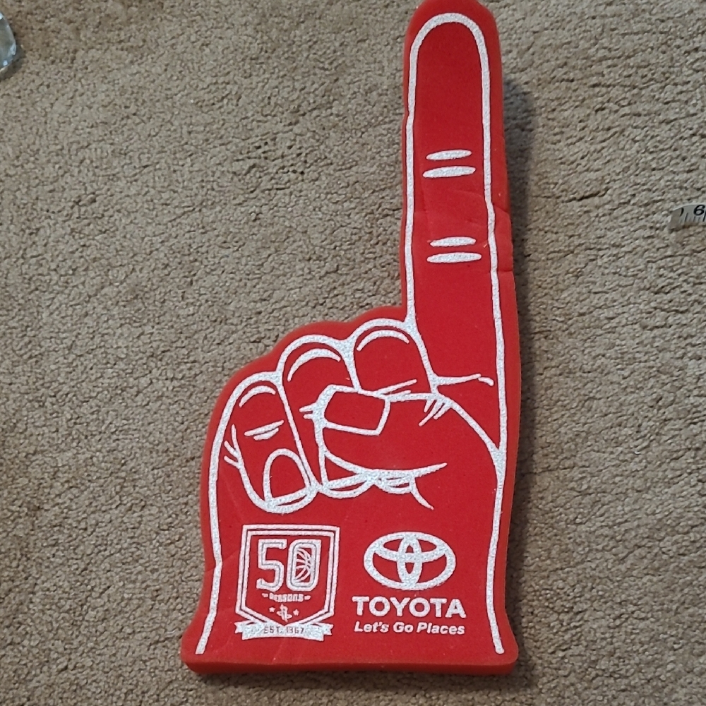 Houston Rockets Toyota Red Foam Finger, 50 Seasons